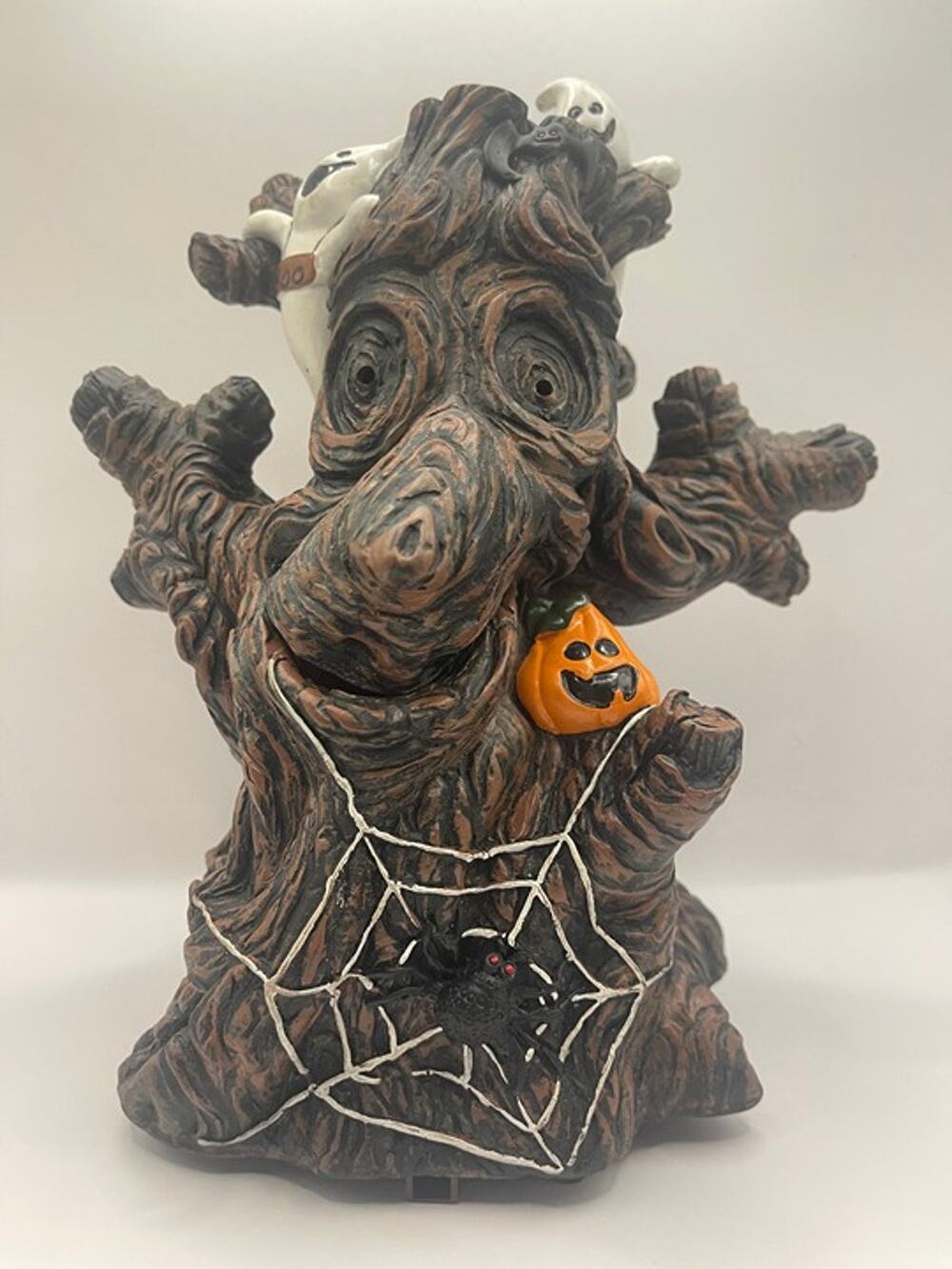 Dancing Spooky Shaking Halloween Tree Sound Light up Eyes Ghost Bat Decor TESTED